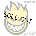 Spitfire Wheels  Devil Head 11" Sticker Yellow