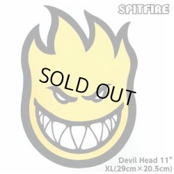 画像1: Spitfire Wheels  Devil Head 11" Sticker Yellow