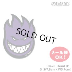 画像1: Spitfire Wheels  Devil Head 3" Sticker Purple 【メール便OK】