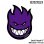 画像1: Spitfire Wheels  Devil Head 6" Sticker Purple 【メール便OK】 (1)