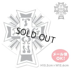 画像1: Dogtown Skateboards Cross Logo Die Cut sticker 6inch (Black/White) 【メール便OK】