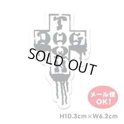 画像1: Dogtown Skateboards Stencil Drip Sticker 4inch (Black/White)  【メール便OK】