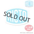 Ricta Clear Mylar Logo Sticker (blue/white) 【メール便OK】