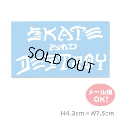 画像1: Thrasher skate and destroy sticker (Blue） 【メール便OK】