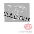 Thrasher sketch of skate board sticker (Black)  【メール便OK】