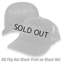 画像1: SUICIDAL TENDENCIES OG Flip Mesh Hat Black Print on Black