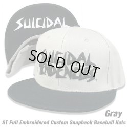 画像1: SUICIDAL TENDENCIES ST Full Embroidered Baseball Hats (Gray)