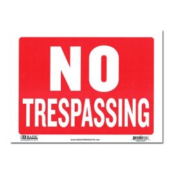 画像1: Sign Plate ［NO TRESPASSING］
