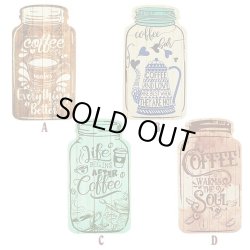 画像2: Coffee Wooden Signs Mason Jar Shape【全4種】