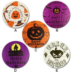 画像2: Halloween Wood Sign Round Shaped【全5種】