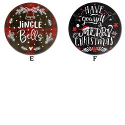 画像3: Christmas Wood Signs Round Shape【全6種】【メール便OK】