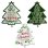 画像2: Christmas Wood Signs Tree Shape【全5種】【メール便OK】 (2)