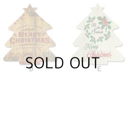 画像3: Christmas Wood Signs Tree Shape【全5種】【メール便OK】