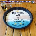 Corona Extra Round Tray Beach Scene