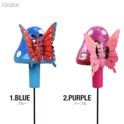 画像2: Yard Stake Mushroom with Butterfly【全4種】