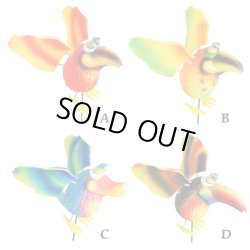 画像2: Yard Stake Tropical Bird with Springing Wings【全6種】