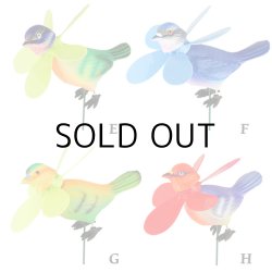 画像3: Yard Stake Colorful Bird with Pinwheels【全8種】