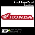 D'COR 6 inch Honda Decal　【メール便OK】