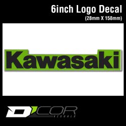 画像1: D'COR 6 inch Kawasaki Decal　【メール便OK】