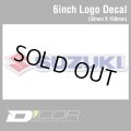 D'COR 6 inch Suzuki Decal　【メール便OK】