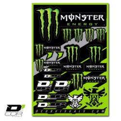 画像1: D'COR Monster Energy 4mil Decal Sheet