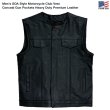 画像1: Men’s SOA Style Motorcycle Club Vest Conceal Gun Pockets Heavy Duty Premium Leather