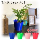 画像: Tin Flower Pot【全4種】