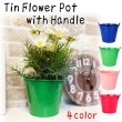 画像1: Tin Flower Pot with Handle Logo Type【全4種】