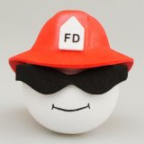 画像: Fireman with Glasses Red Helmet Antenna Ball