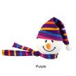 画像1: Snowman with Winter hat Antenna Ball (Purple)