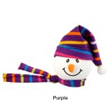 画像: Snowman with Winter hat Antenna Ball (Purple)