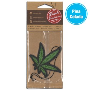 画像: Fresh Fresheners Marijuana Leaf ( Pina Colada )【メール便OK】