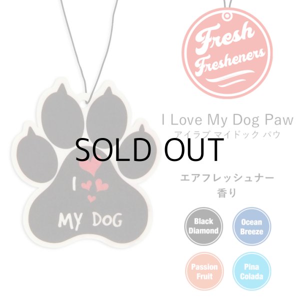 画像2: Fresh Fresheners I Love My Dog Paw（Black Diamond）【メール便OK】