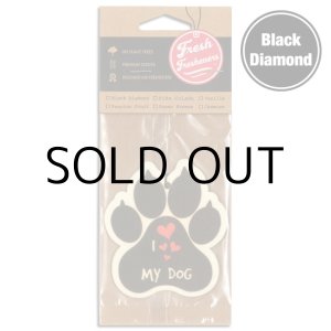 画像: Fresh Fresheners I Love My Dog Paw（Black Diamond）【メール便OK】