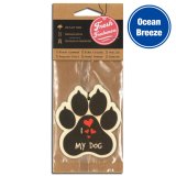 画像: Fresh Fresheners I Love My Dog Paw（Ocean Breeze）【メール便OK】
