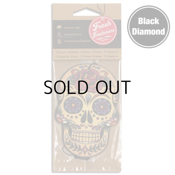 画像1: Fresh Fresheners Day of the Dead Skull ( Black Diamond )【メール便OK】