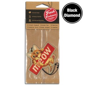 画像: Fresh Fresheners Meow Cat ( Black Diamond )【メール便OK】