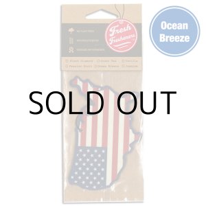 画像: Fresh Fresheners USA Map ( Ocean Breeze )【メール便OK】