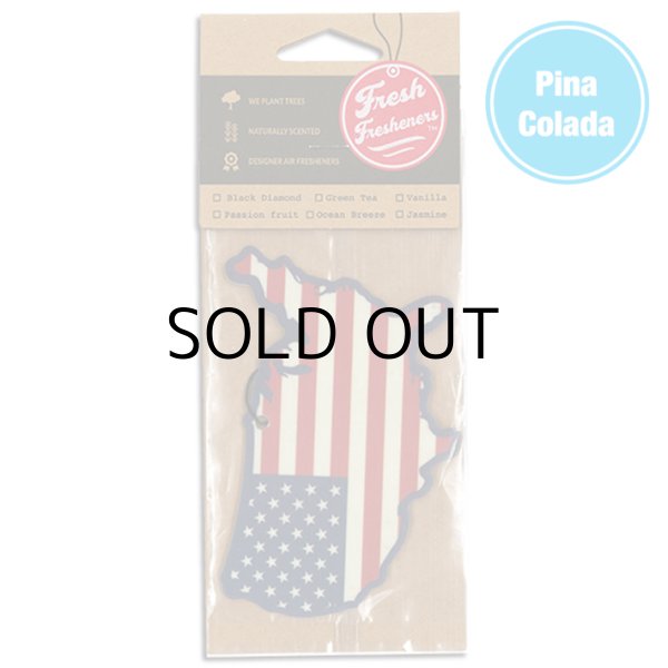 画像1: Fresh Fresheners USA Map ( Pina Colada )【メール便OK】