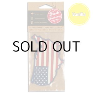 画像: Fresh Fresheners USA Map ( Vanill )【メール便OK】