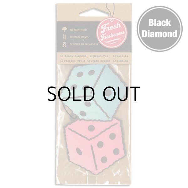 画像1: Fresh Fresheners Fuzzy Dice ( Black Diamond )【メール便OK】