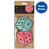 画像: Fresh Fresheners Fuzzy Dice ( Ocean Breeze )【メール便OK】