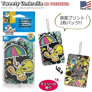 画像: Warner Bros. Tweety Umbrella Air Freshener 2Pcs【メール便OK】