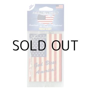 画像: Flags Air Fresheners ( God Bless America Usa Flag )【メール便OK】
