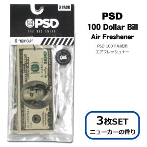 画像: PSD 100 Dollar Bill Air Freshner 3PK【メール便OK】