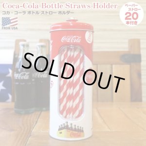 画像: Coca-Cola Tin Bottle Straw Holder