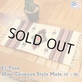 画像: El-Paso SADDLEBLANKET Handwoven Wool Chimayo Style Mats 10"×20" (A)