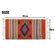 画像2: El-Paso SADDLEBLANKET Handwoven Wool Chimayo Style Mats 10"×20" (B)