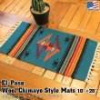 画像1: El-Paso SADDLEBLANKET Handwoven Wool Chimayo Style Mats 10"×20" (C)