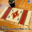 画像1: El-Paso SADDLEBLANKET Handwoven Wool Chimayo Style Mats 10"×20" (F)